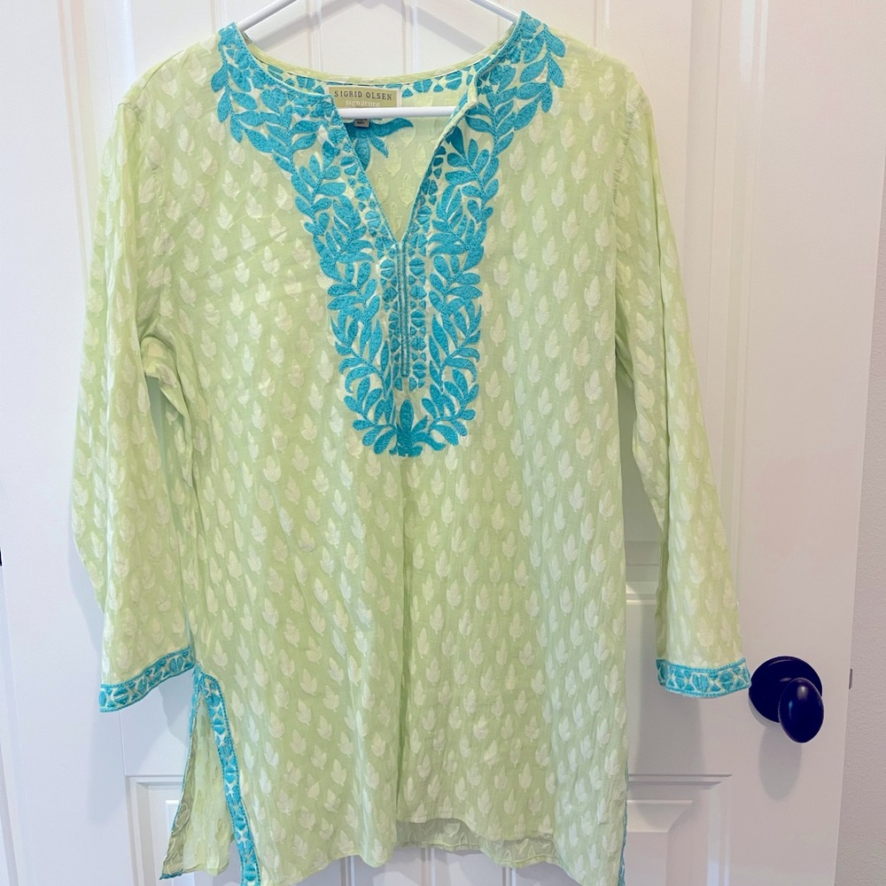 Sigrid Olsen Signature cotton tunic. EUC